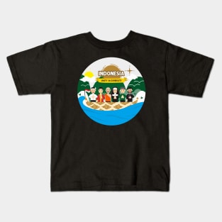 Unity In Diversity of Indonesia Kids T-Shirt